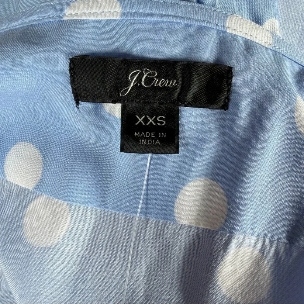 Blue‎ Polka Dot Wrap Midi Dress Open Back XXS Fits XS